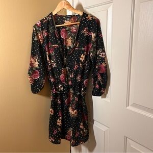 Justify Black Floral Blouse